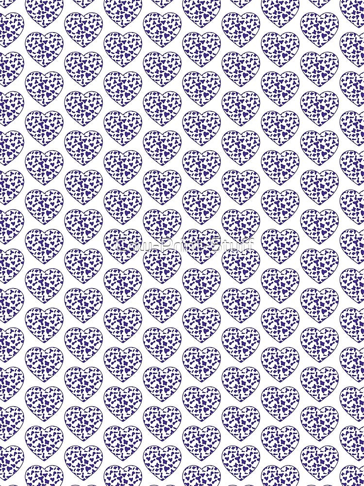 Offset Grid Small Purple Cow Patches on White Cowhide | Continues White Cow Heart by Cow-Print-Stuff