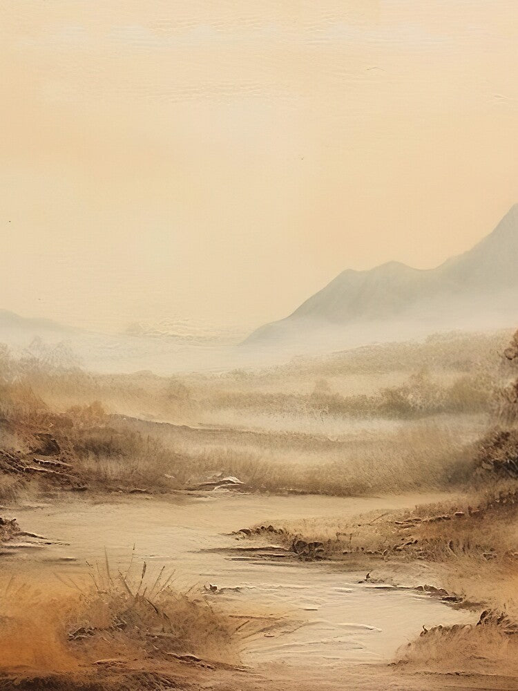 Desert Painting, Vintage Desert Landscape Art, Vintage Desert Art Print, Western Wall Art, Southwestern Decor, Arizona Desert Print by SavageVision