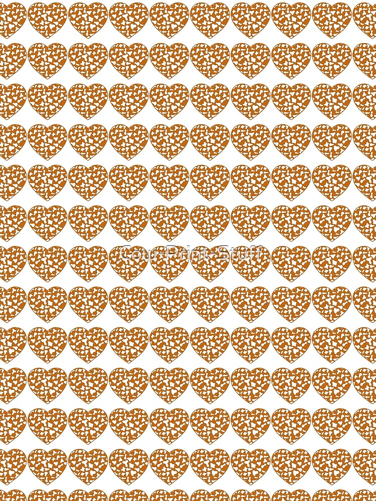 Regular Grid Small White Cow Patches on Caramel Cowhide | Continues Caramel Cow Heart by Cow-Print-Stuff