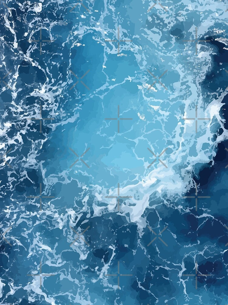 Ocean bathmat for shower design by Bella's Merch