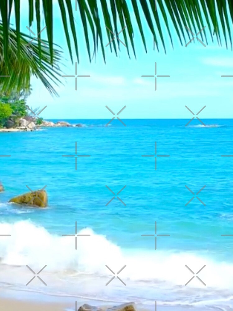 Deep Blue Ocean Waves - Bathmat Beach Ocean Wave Beach Scene by Rcasadesign