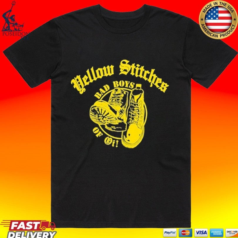 Friends Family Forever Yellow Stitches Bad Boys Of Oi T-shirt