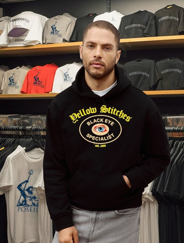 Friends Family Forever Yellow Stitches Black Eye Specialist T-shirt