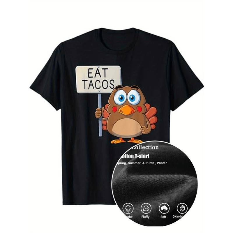 funny thanksgiving turkey eat tacos t shirt halloween thanksgiving christmas gifts for men women s xxxl -1 Hoodie, Sweatshirt