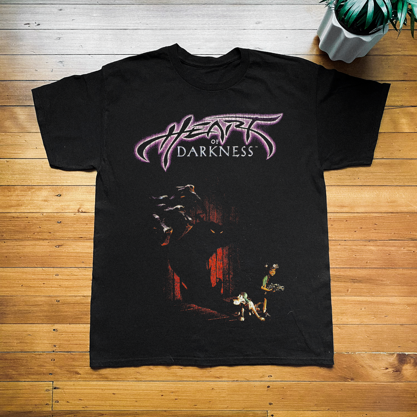 '98 HEART OF DARKNESS PS1 BLACK T-SHIRT