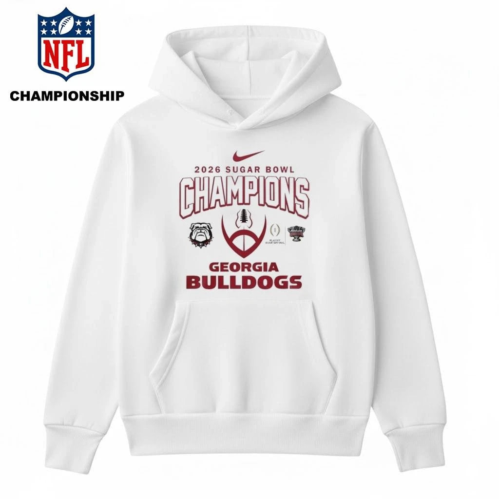 Georgia Bulldogs NCAA 2026 Sugar Bowl Champions Mascot Flag Shirt
