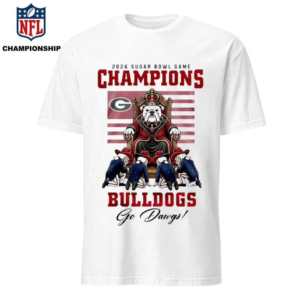 Georgia Bulldogs NCAA 2026 Sugar Bowl Game Champions Mascot Shirt