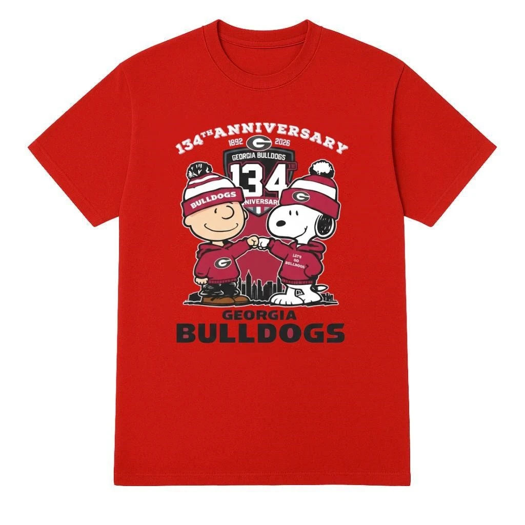 Georgia Bulldogs Peanuts 134th Anniversary 1892-2026 Celebrate Shirt