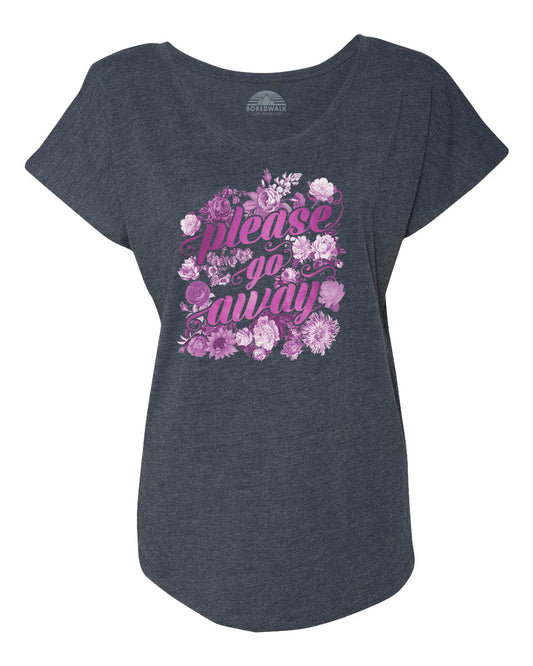 Women's Please Go Away - Introvert Shirt Scoop Neck T-Shirt
