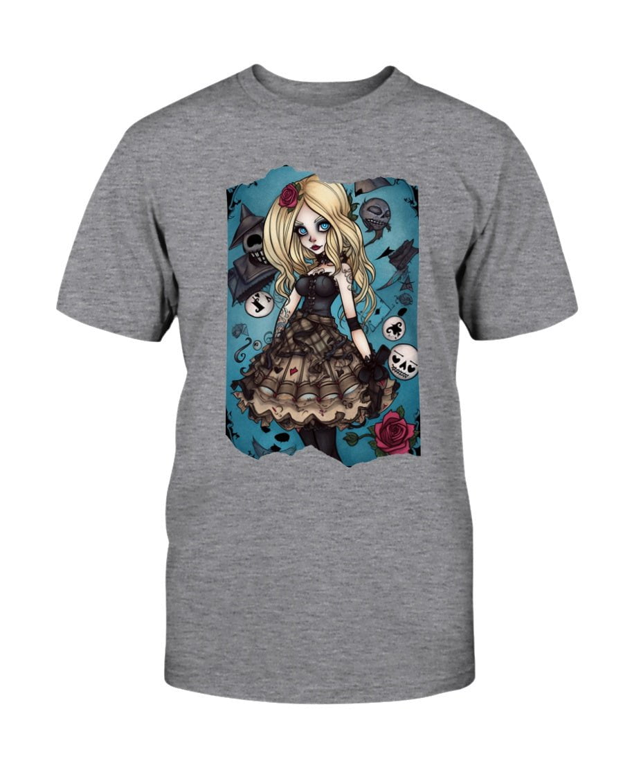 Gothic Inked Alice in Wonderland Slim Fit T-Shirt
