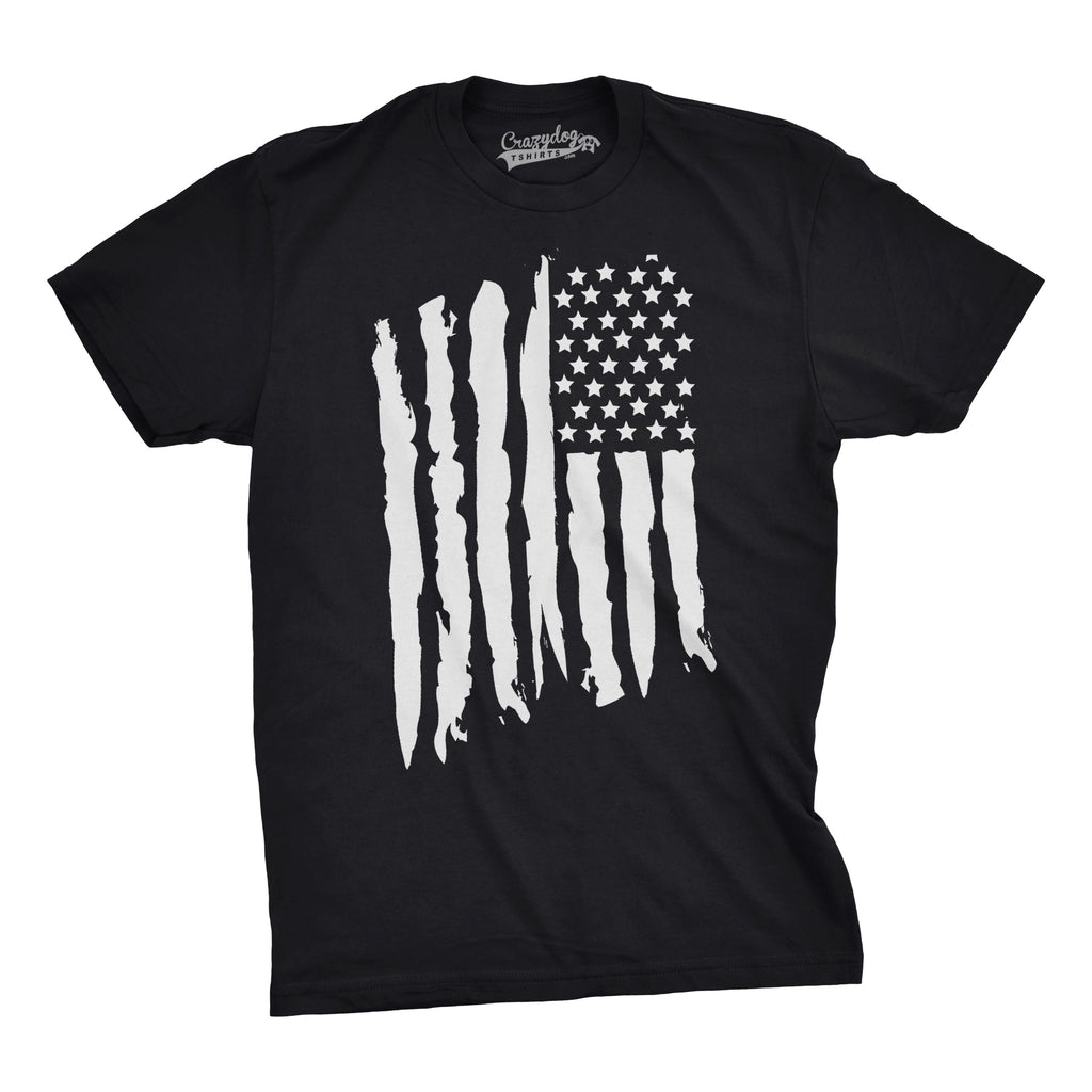 Vertical Grunge Flag Men's T Shirt