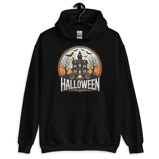 Halloween Haunted House Unisex Pullover Hoodie