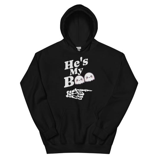 He's My Boo Halloween Unisex Pullover Hoodie