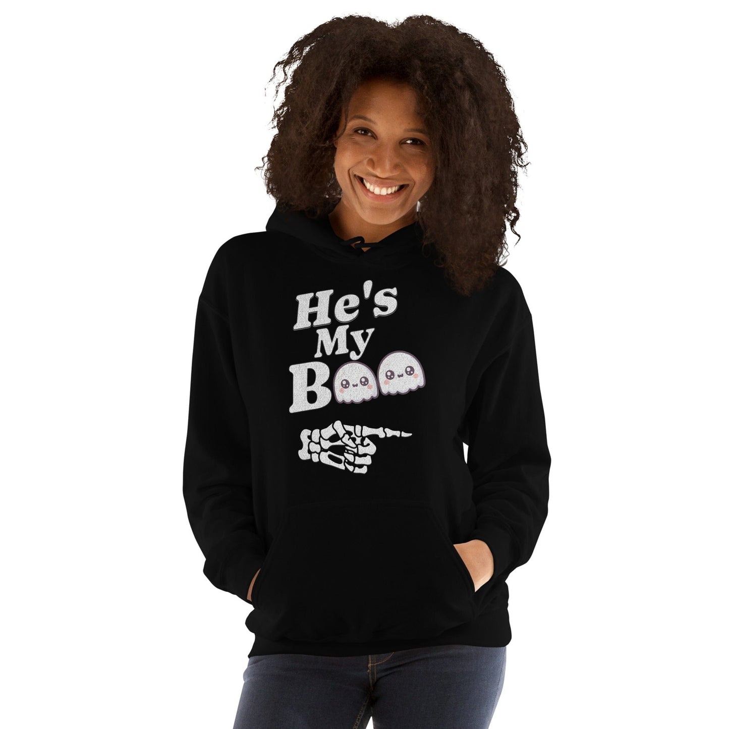 He's My Boo Halloween Unisex Pullover Hoodie