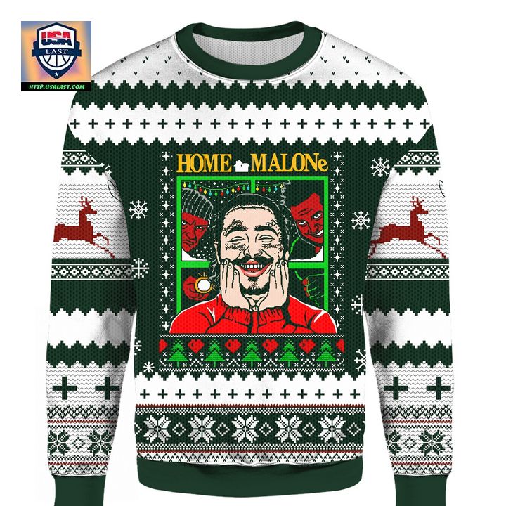 Home Malone 3D Christmas Ugly Sweater