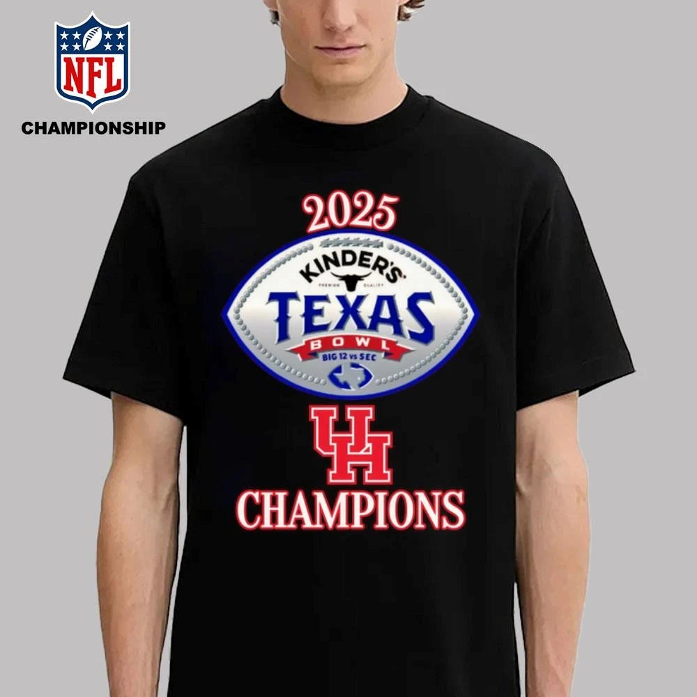 Houston Cougars 2025 Texas Bowl Champions Logo Shirt