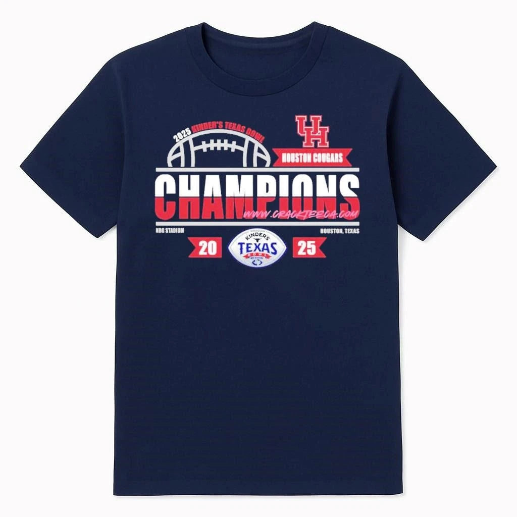 Houston Cougars Football 2025 Kinder’s Texas Bowl Champions Locker Room Shirt