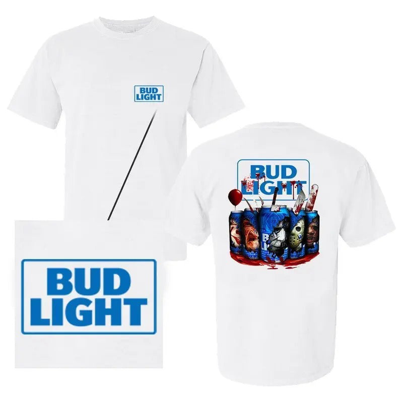 hr Character Bud Light T-shirt - 2 Side - Find Your Look - Dynamic Prints - Unisex Appeal - Colors Galore