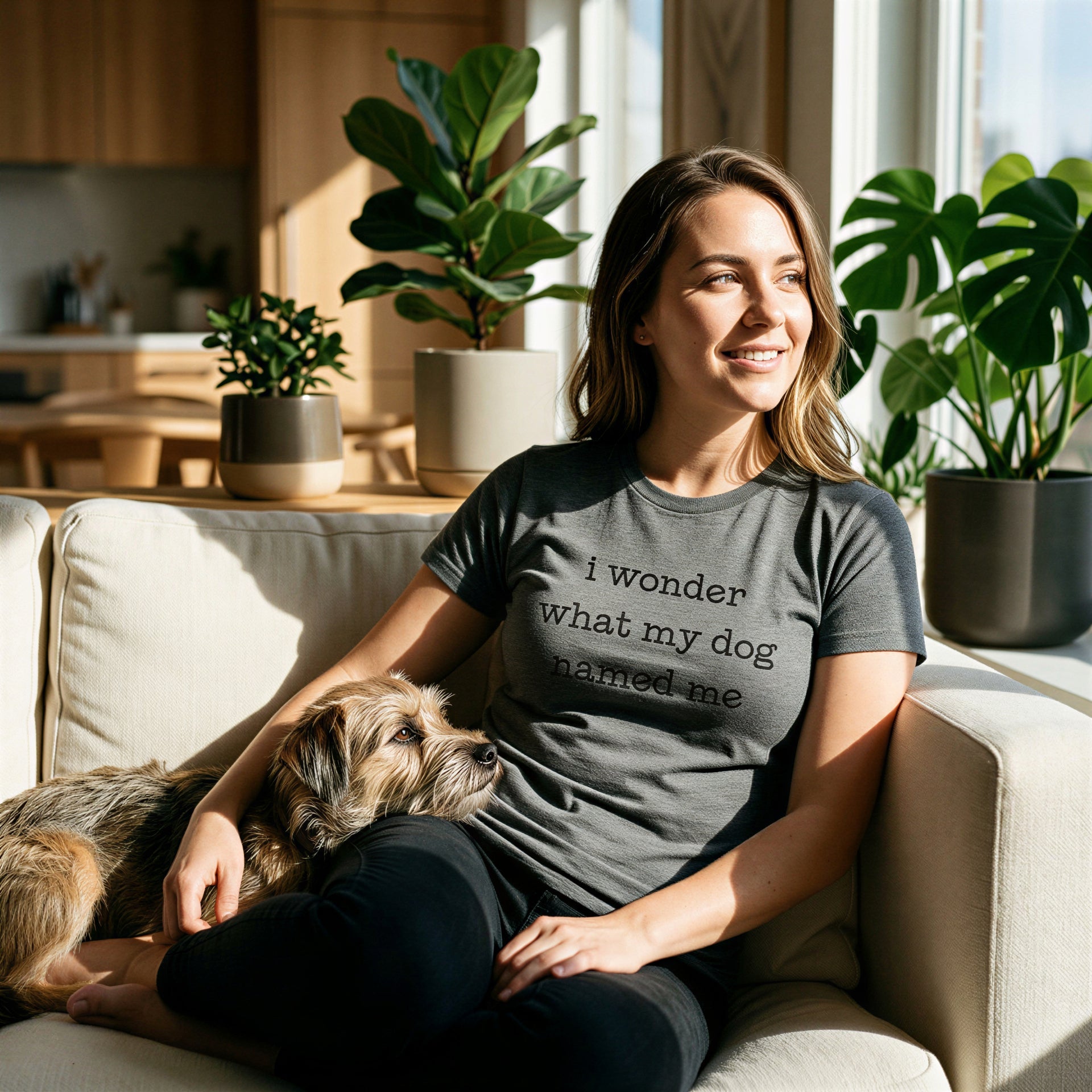 I Wonder What My Dog Named Me Women's T Shirt