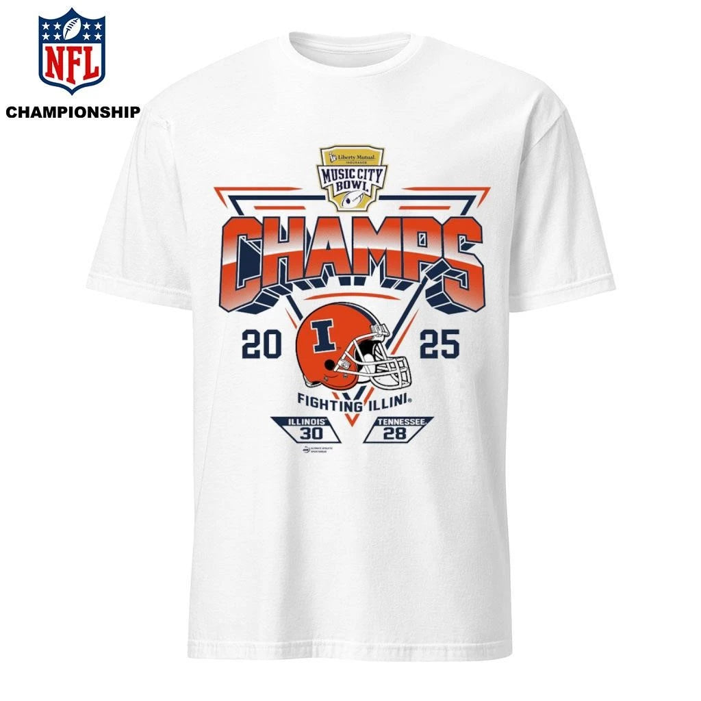 Illinois Football 2025 Music City Bowl Champions Shirt