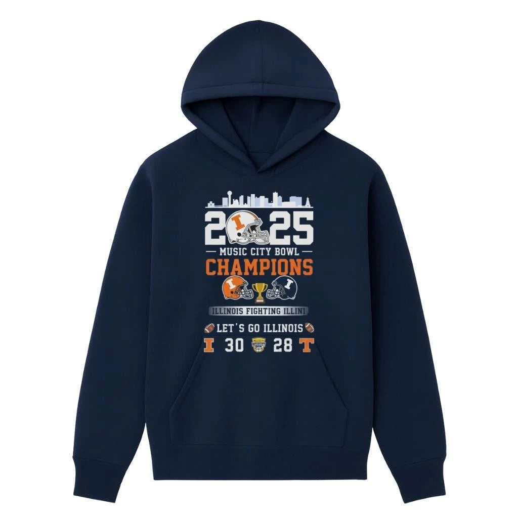Illinois Football Music City Bowl Champions 2025 Shirt