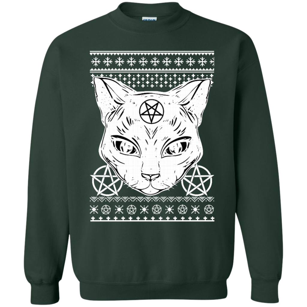 Sathan the cat ugly christmas sweater