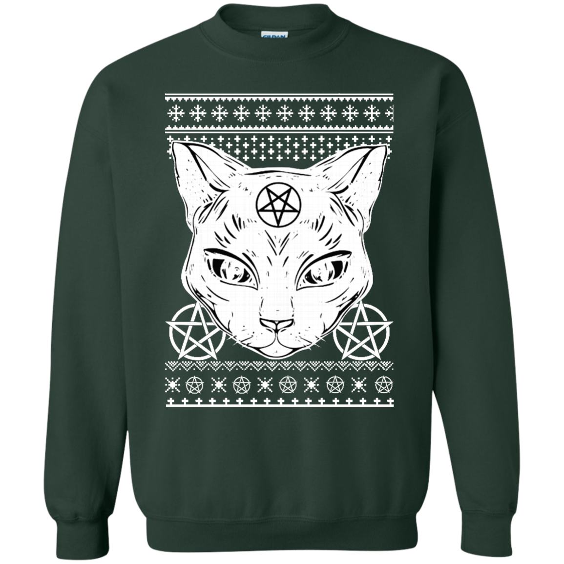 Sathan the cat ugly christmas sweater