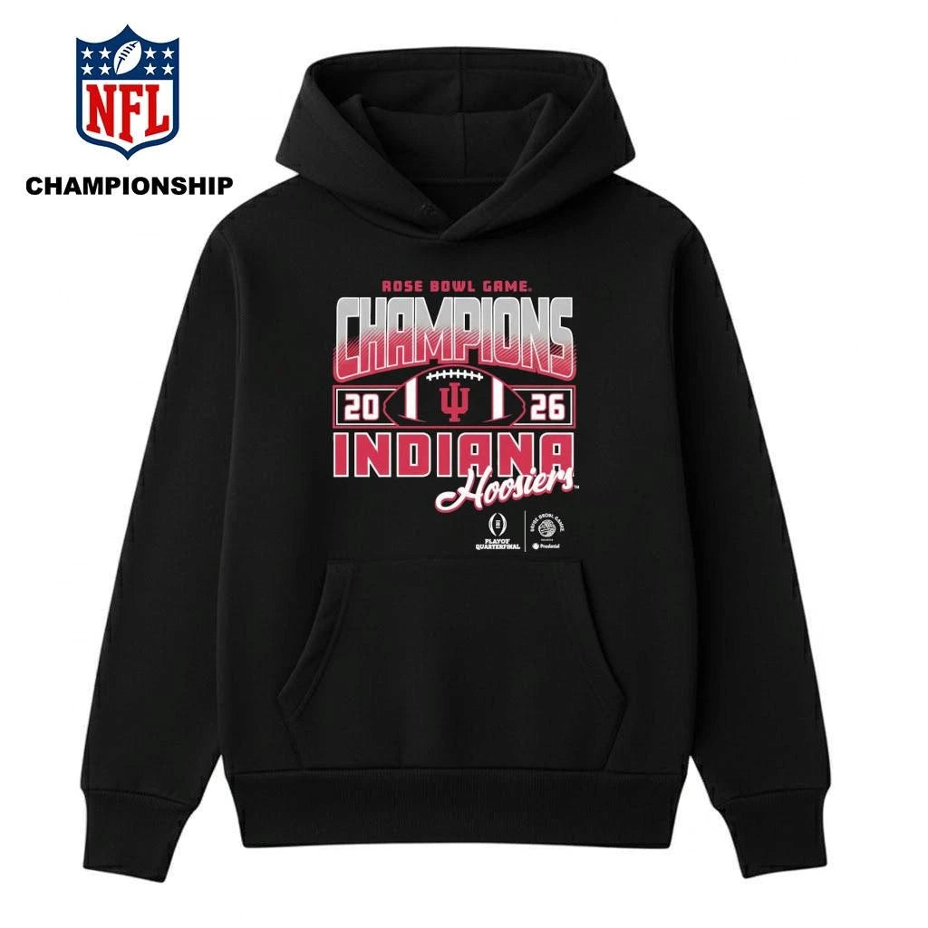 Indiana Football 2026 Rose Bowl Champions Grey Shirt