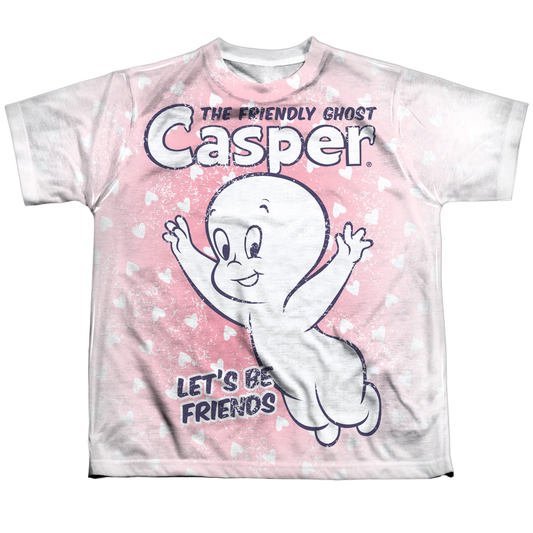 Casper the Friendly Ghost Lets Be Friends - Youth All-Over Print T-Shirt
