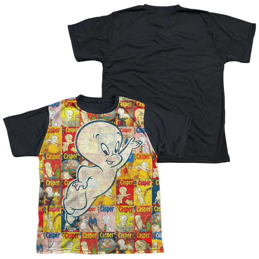 Casper the Friendly Ghost Covered - Youth Black Back T-Shirt
