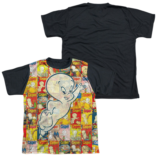 Casper the Friendly Ghost Covered - Youth Black Back T-Shirt