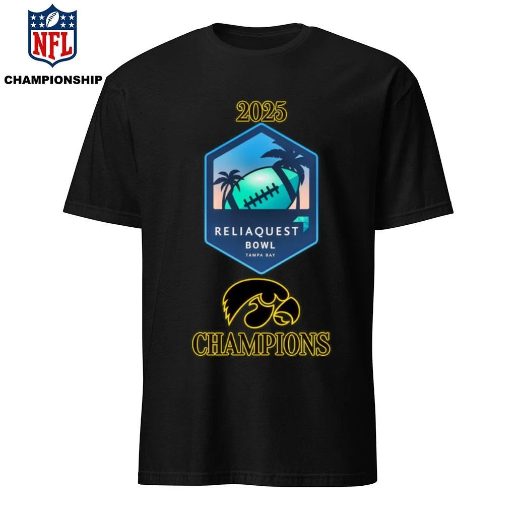 Iowa Hawkeyes 2025 ReliaQuest Bowl Champions Logo Shirt