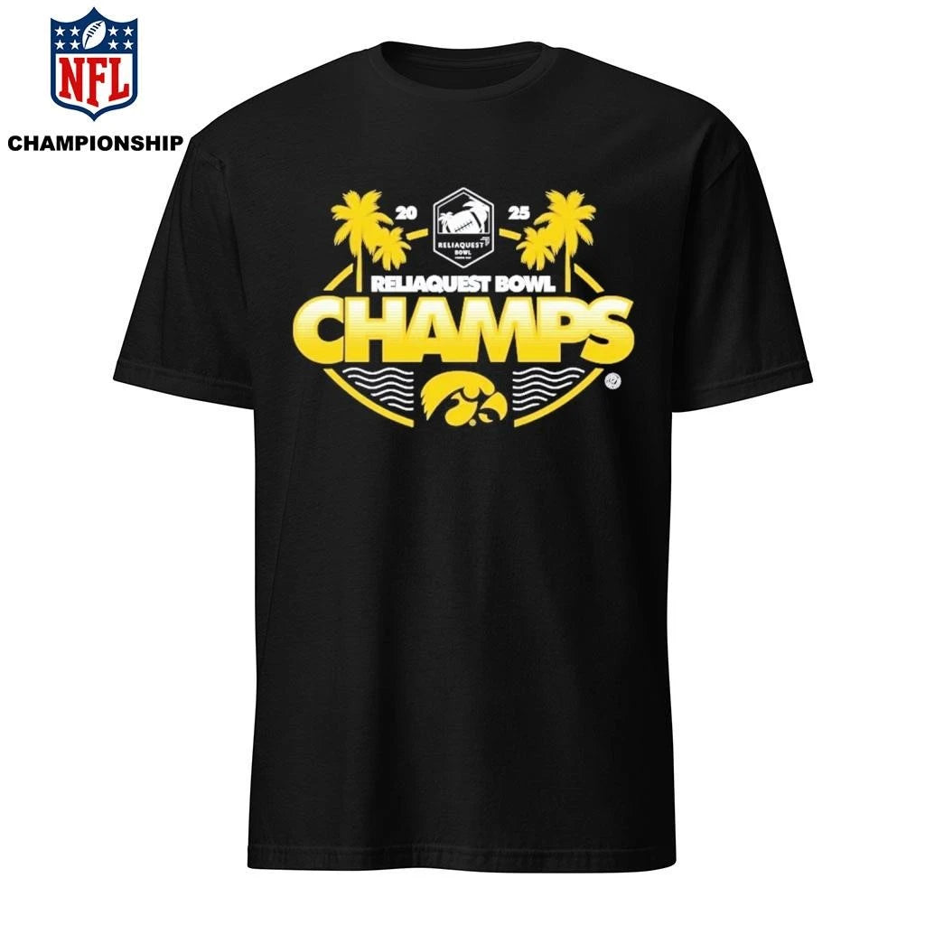 Iowa Hawkeyes Football 2025 ReliaQuest Bowl Champions Shirt