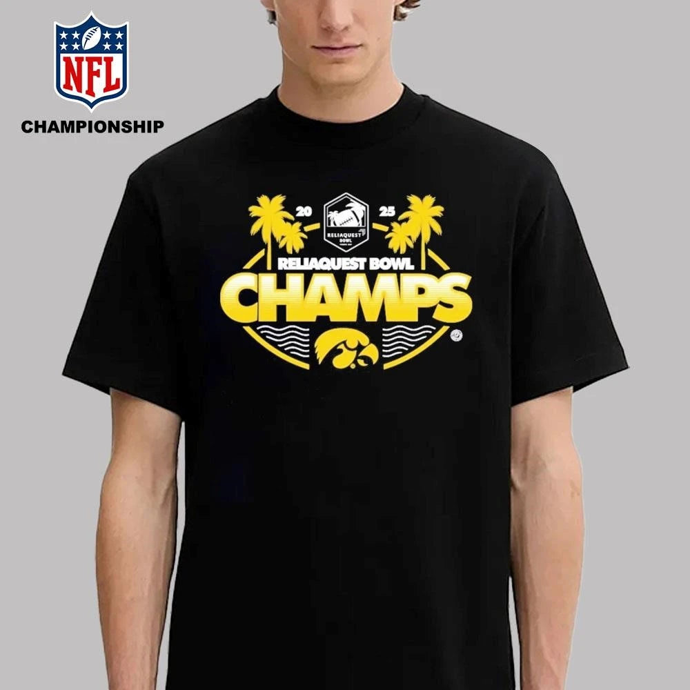 Iowa Hawkeyes Football 2025 ReliaQuest Bowl Champions Shirt