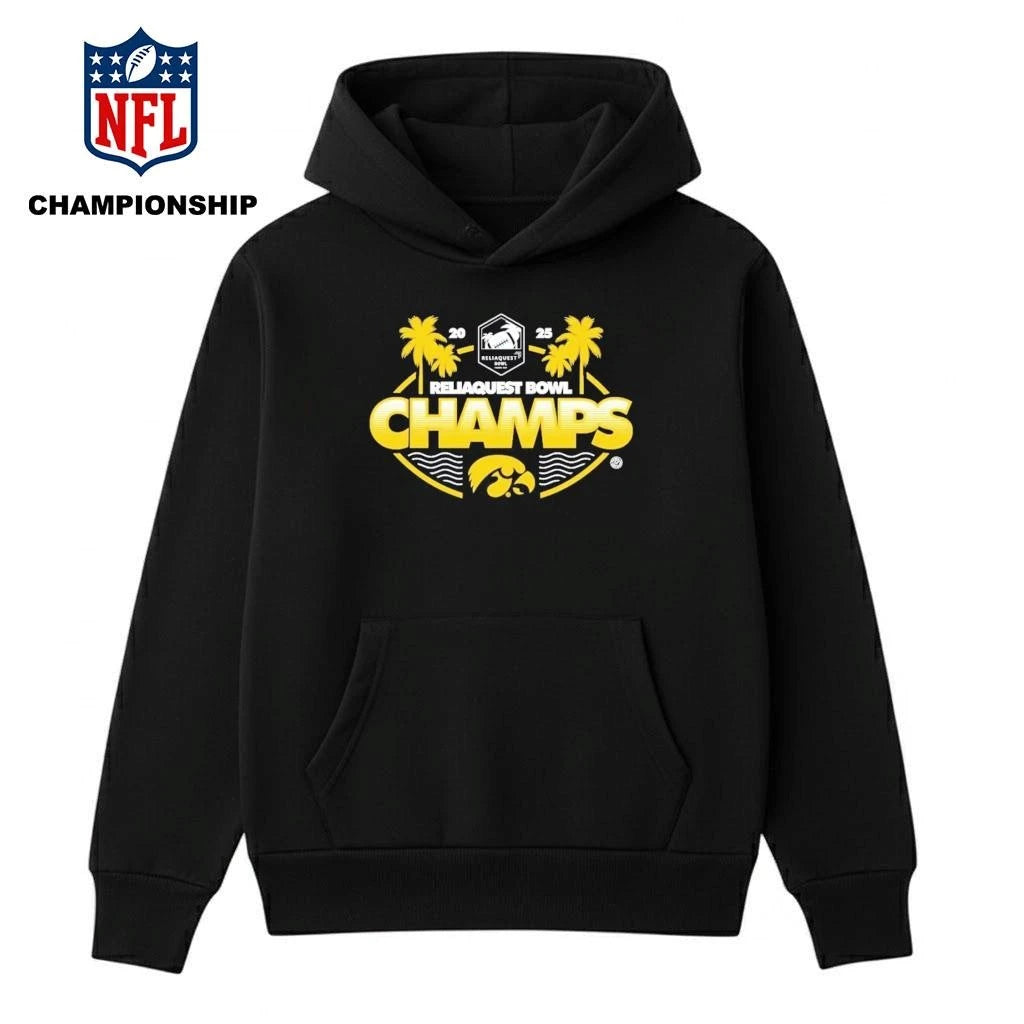 Iowa Hawkeyes Football 2025 ReliaQuest Bowl Champions Shirt