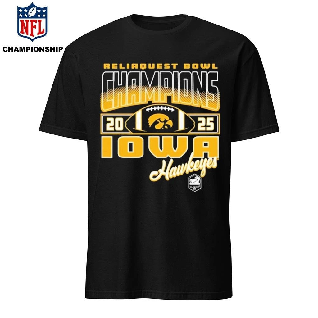 Iowa Hawkeyes Football 2025 Reliaquest Bowl Champions Locker Room Shirt