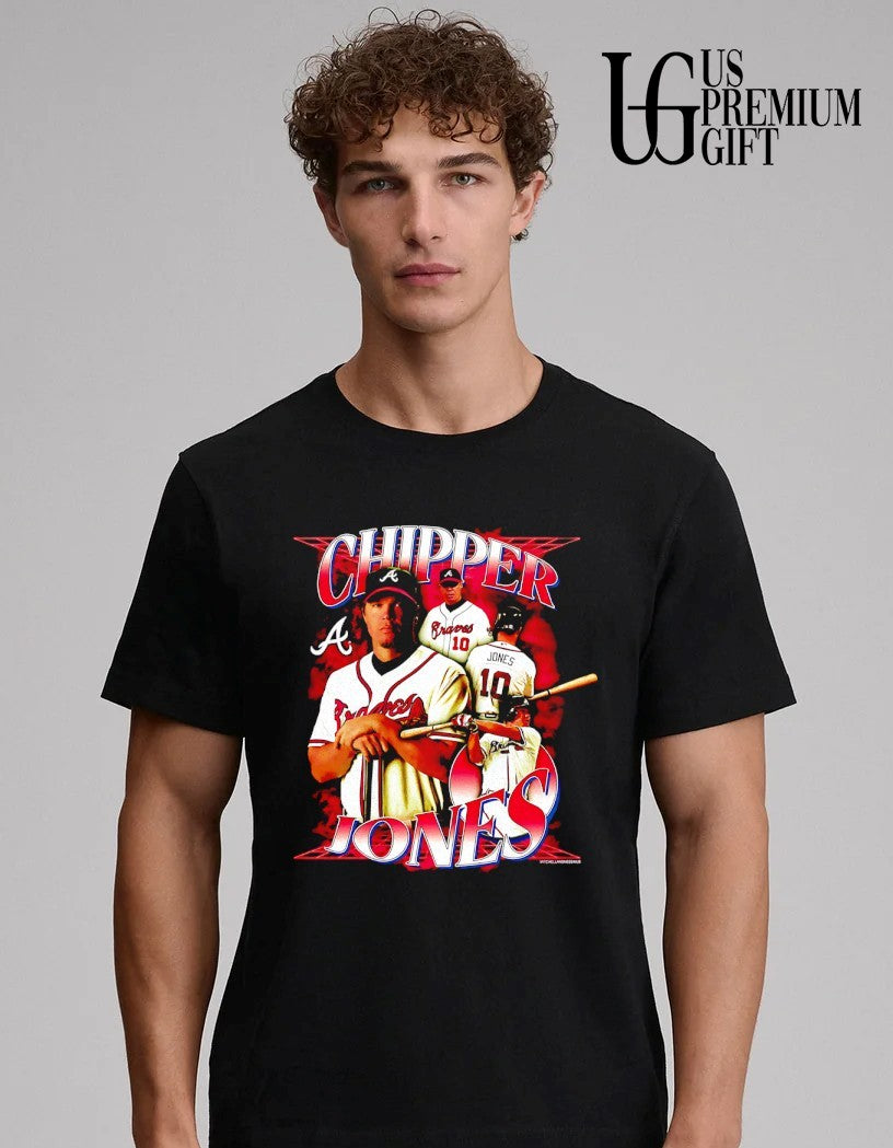 Chipper Jones Atlanta Braves baseball vintage T-shirt