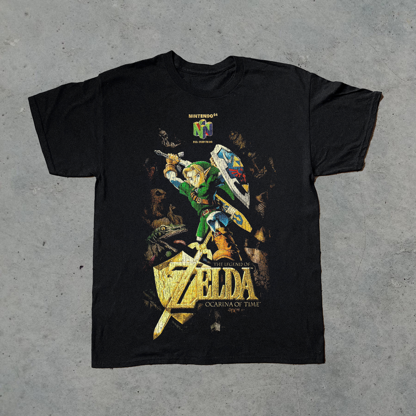 '98 THE LEGEND OF ZELDA OCARINA OF TIME PROMO BLACK T-SHIRT