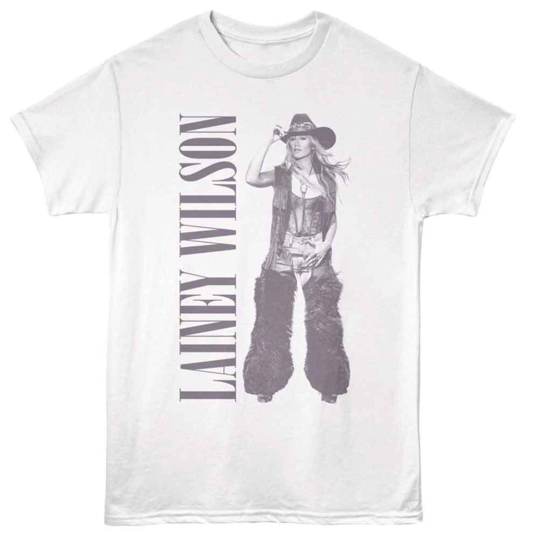Lainey Wilson Cowgirl Outfit White T-Shirt