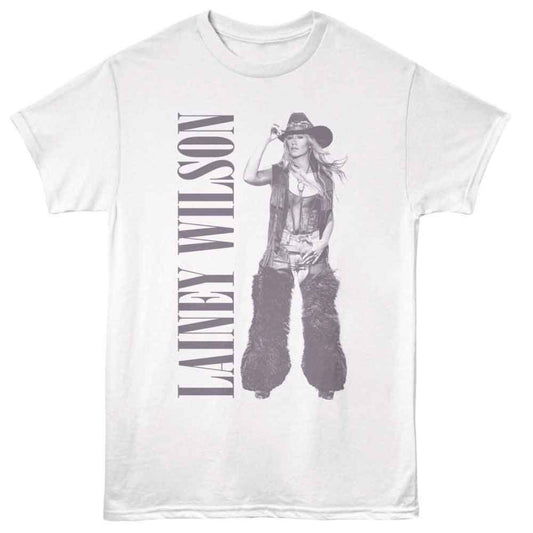 Lainey Wilson Cowgirl Outfit White T-Shirt