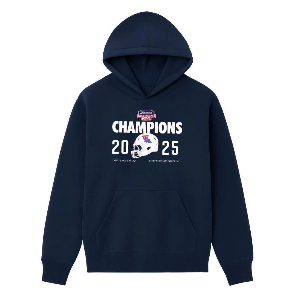 Louisiana Tech Bulldogs Football 2025 Champions Radiance Technologies Independence Bowl Helmet Shirt