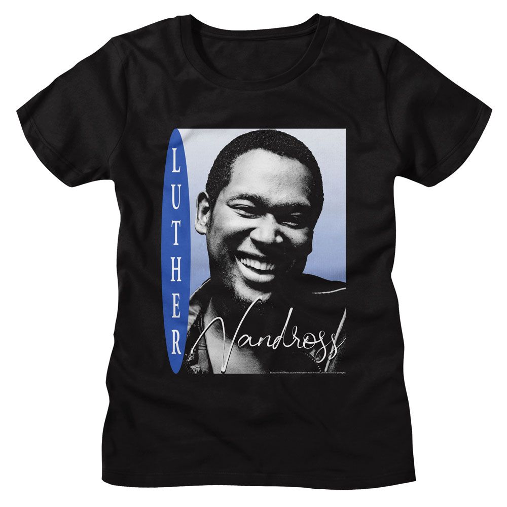 Luther Vandross - Smiling Photo Womens T-Shirt
