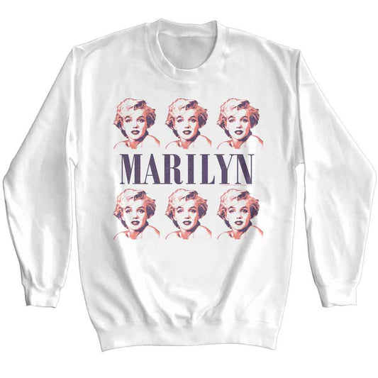 Marilyn Monroe Repeat White Sweatshirt