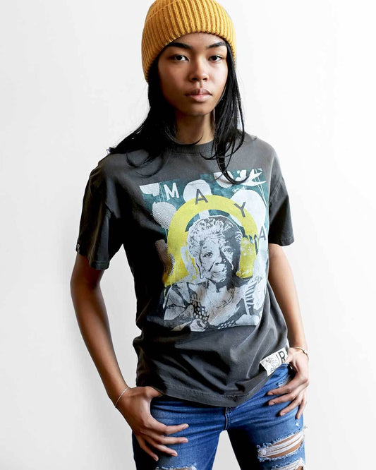 Maya Angelou Photo Black Women's Tee