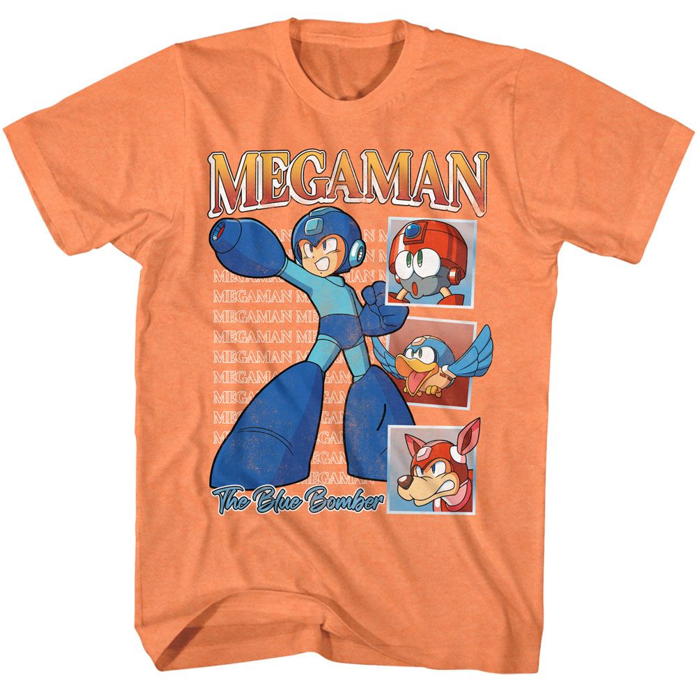 Mega Man - Repeat Squares Boyfriend Tee