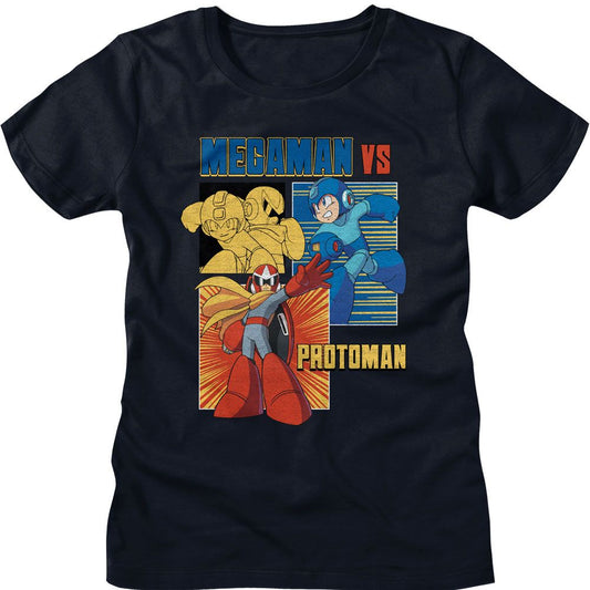 Mega Man - Vs Protoman Womens T-Shirt