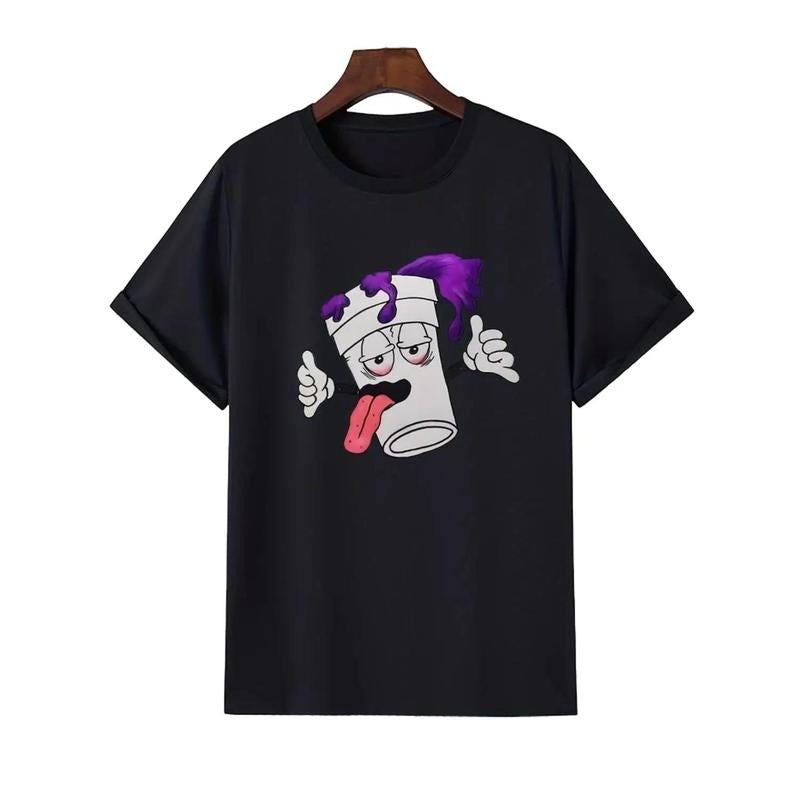 men gifts [Funny Cartoon Graphic Tee] Trendy Cartoon Graphic Print T-shirt