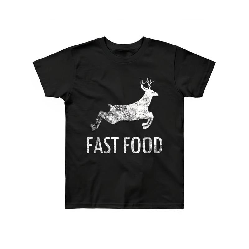men gifts [Funny Hunting Shirt] Fast Food Deer Funny Joke Hunting Shirt - Men's Short Sleeve T-Shirt Top