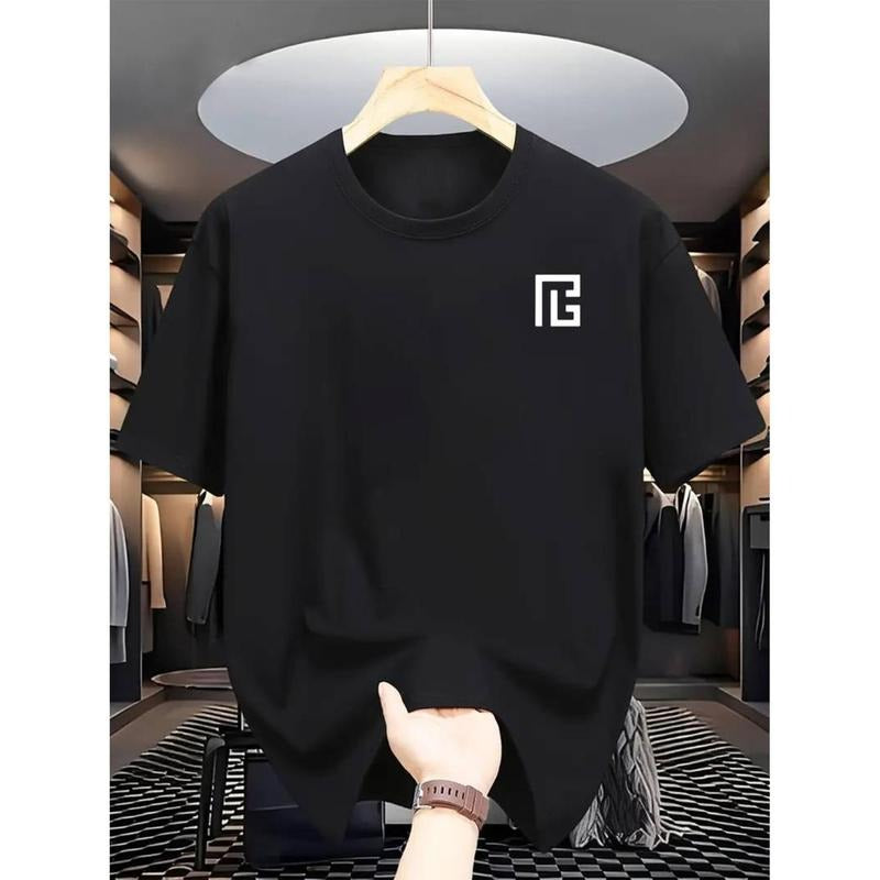 men gifts Men'S Casual Crew Neck T-Shirt, Polyester 100% Knit Fabric, Slight Stretch, Regular Fit, Summer Short-Sleeved...