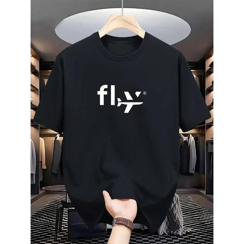 men gifts Men'S Fly Pattern T-Shirt, Regular Fit, Short Sleeve, Round Neck, Casual Comfort, Polyester, Summer Outdoor...